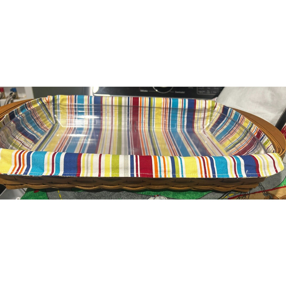 Longaberger Serve it up Tray Basket Serving Solutions Sunny‎ Day Liner Tray